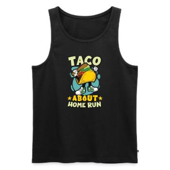 Taco Mexican Food Baseball Card Joueur de baseball - Débardeur bio Premium Homme - noir - Devant - Michal (187cm)