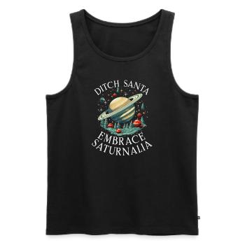 Saturnalia Miracle Ancient Rome and Julius Caesar - Men's Premium Organic Tank Top - black - Front - AI Model Male 178 light (178cm)