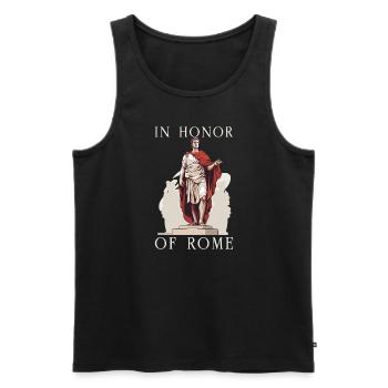 Saturnalia Miracle Ancient Rome and Julius Caesar - Men's Premium Organic Tank Top - black - Front - AI Model Male 178 light (178cm)