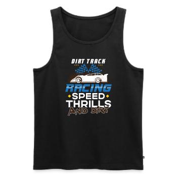 Dirt Track Racing Course rapide et sale Course de fans de course - Débardeur bio Premium Homme - noir - Devant - Michal (187cm)