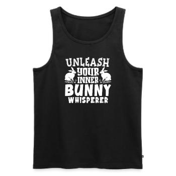 Bunny Owner Bunny Lover Bunny Mother Bunny Daddy - Men's Premium Organic Tank Top - black - Front - AI Model Male 178 light (178cm)