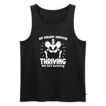 Hip Replacement Surgery Hip Surgery Post-op - Men's Premium Organic Tank Top - black - Front - AI Model Male 178 light (178cm)