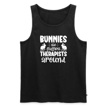 Bunny Owner Bunny Lover Bunny Mother Bunny Daddy - Men's Premium Organic Tank Top - black - Front - AI Model Male 178 light (178cm)