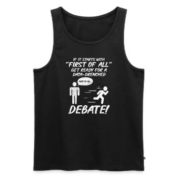 Debating Speech Debating Speaker Gift Idea - Men's Premium Organic Tank Top - black - Front - AI Model Male 178 light (178cm)