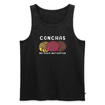 Spanish Humor Conchas Mexican Bread - Men's Premium Organic Tank Top - black - Front - Michal (187cm)