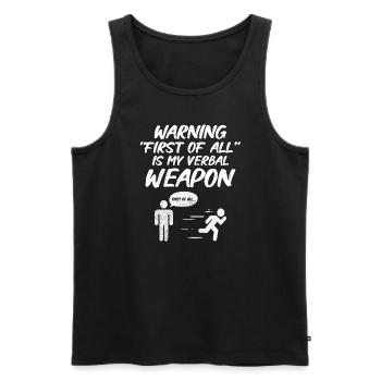 Debating Speech Debating Speaker Gift Idea - Men's Premium Organic Tank Top - black - Front - AI Model Male 178 light (178cm)