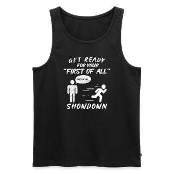 Debating Speech Debating Speaker Gift Idea - Men's Premium Organic Tank Top - black - Front - AI Model Male 178 light (178cm)