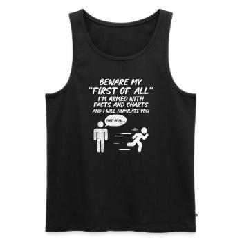Debating Speech Debating Speaker Gift Idea - Men's Premium Organic Tank Top - black - Front - AI Model Male 178 light (178cm)