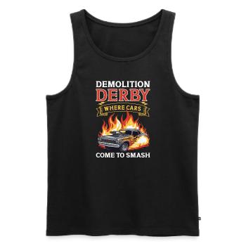 Demo Derby Demolition Derby Demolition Derby - Men's Premium Organic Tank Top - black - Front - AI Model Male 178 light (178cm)