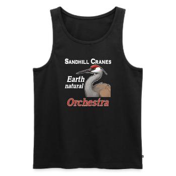 Sandhill Crane Lovers Bird Watching - Men's Premium Organic Tank Top - black - Front - Michal (187cm)