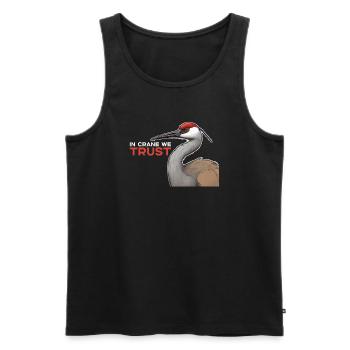 Sandhill Crane Lovers Bird Watching - Men's Premium Organic Tank Top - black - Front - Michal (187cm)