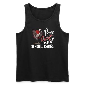 Sandhill Kranichliebhaber Vogelbeobachtung - Männer Premium Bio Tank Top - Schwarz - Vorne - AI Model Male 178 light (178cm)