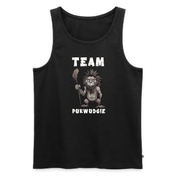 Pukwudgie, Cryptid, Folklore, Myths, Cryptozoologist - Men's Premium Organic Tank Top - black - Front - AI Model Male 178 light (178cm)