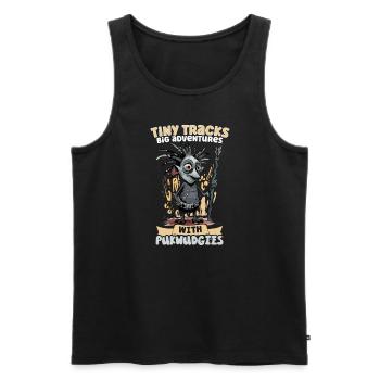 Pukwudgie, Cryptid, Folklore, Myths, Cryptozoologist - Men's Premium Organic Tank Top - black - Front - AI Model Male 178 light (178cm)