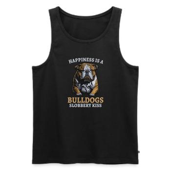 Bouledogue français Bouledogue anglais Amoureux des chiens Bouledogue - Débardeur bio Premium Homme - noir - Devant - AI Model Male 178 light (178cm)