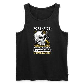 Pathologe, Forensik-experte, Tatortanalytiker - Männer Premium Bio Tank Top - Schwarz - Vorne - AI Model Male 178 light (178cm)
