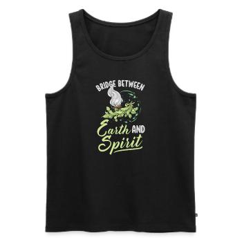 Smudge Sage Feder Spirituelle Hexerei Meditieren - Männer Premium Bio Tank Top - Schwarz - Vorne - AI Model Male 178 light (178cm)