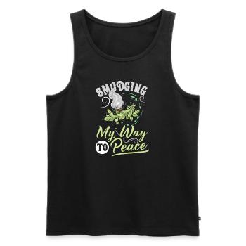 Smudge Sage Feder Spirituelle Hexerei Meditieren - Männer Premium Bio Tank Top - Schwarz - Vorne - Michal (187cm)