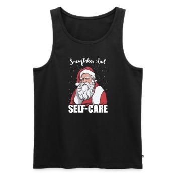 Santé mentale Noël Anti-Noël - Débardeur bio Premium Homme - noir - Devant - Michal (187cm)