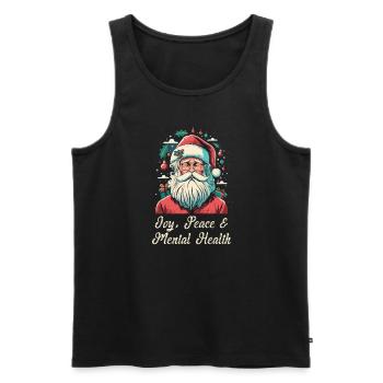 Santé mentale Noël Anti-Noël - Débardeur bio Premium Homme - noir - Devant - Michal (187cm)