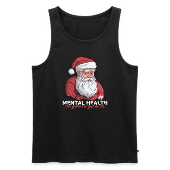 Santé mentale Noël Anti-Noël - Débardeur bio Premium Homme - noir - Devant - Michal (187cm)