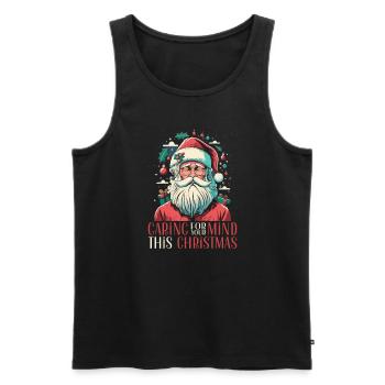 Santé mentale Noël Anti-Noël - Débardeur bio Premium Homme - noir - Devant - Michal (187cm)
