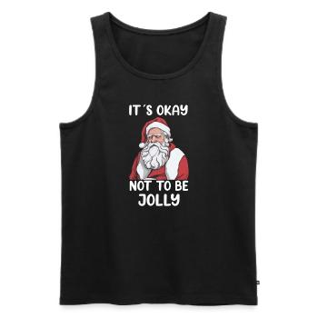 Santé mentale Noël Anti-Noël - Débardeur bio Premium Homme - noir - Devant - Michal (187cm)