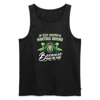 Gottesanbeterin-liebhaber, Insekten-enthusiast, - Männer Premium Bio Tank Top - Schwarz - Vorne - AI Model Male 178 light (178cm)