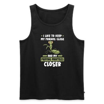 Gottesanbeterin-liebhaber, Insekten-enthusiast, - Männer Premium Bio Tank Top - Schwarz - Vorne - AI Model Male 178 light (178cm)