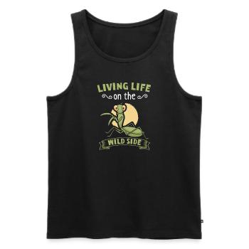 Gottesanbeterin-liebhaber, Insekten-enthusiast, - Männer Premium Bio Tank Top - Schwarz - Vorne - AI Model Male 178 light (178cm)