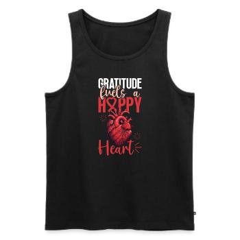 Healthy Heartbeat February Heart Awareness - Men's Premium Organic Tank Top - black - Front - Michal (187cm)