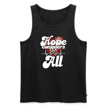 Healthy heartbeat February heart awareness - Men's Premium Organic Tank Top - black - Front - Michal (187cm)