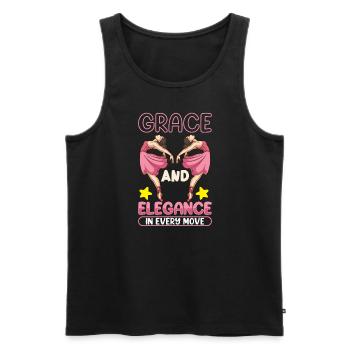 Ballet Ballerina Dance Dancer Dance Ballet - Men's Premium Organic Tank Top - black - Front - Michal (187cm)