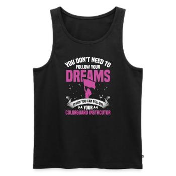 Winter Guard Instructor Colorguard Captain Gift - Men's Premium Organic Tank Top - black - Front - AI Model Male 178 light (178cm)