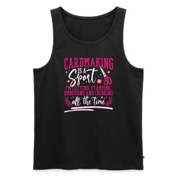 Cardmaker Scrapbooking Card Making Kits For - Men's Premium Organic Tank Top - black - Front - AI Model Male 178 light (178cm)