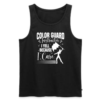 Winter Guard Instructor Colorguard Captain Gift - Men's Premium Organic Tank Top - black - Front - AI Model Male 178 light (178cm)