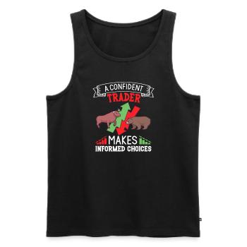Börsenhändler, Forex-händler, Anlegerhandel - Männer Premium Bio Tank Top - Schwarz - Vorne - Michal (187cm)