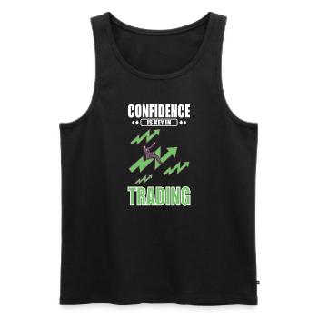 Börsenhändler, Forex-händler, Anlegerhandel - Männer Premium Bio Tank Top - Schwarz - Vorne - Michal (187cm)