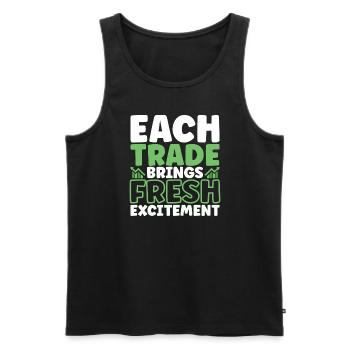 Börsenhändler, Forex-händler, Anlegerhandel - Männer Premium Bio Tank Top - Schwarz - Vorne - Michal (187cm)