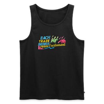 Börsenhändler, Forex-händler, Anlegerhandel - Männer Premium Bio Tank Top - Schwarz - Vorne - Michal (187cm)