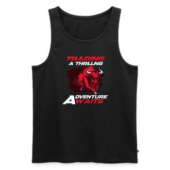 Börsenhändler, Forex-händler, Anlegerhandel - Männer Premium Bio Tank Top - Schwarz - Vorne - Michal (187cm)