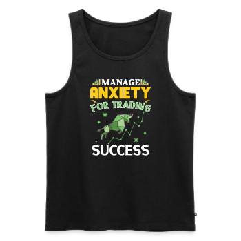 Börsenhändler, Forex-händler, Anlegerhandel - Männer Premium Bio Tank Top - Schwarz - Vorne - Michal (187cm)