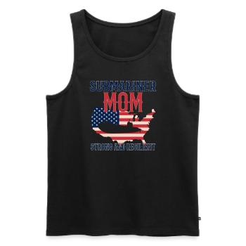 Submariner Submarines Veteran Proud Mom - Männer Premium Bio Tank Top - Schwarz - Vorne - AI Model Male 178 light (178cm)
