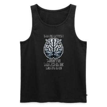 Artificial intelligence, machine learning, data - Men's Premium Organic Tank Top - black - Front - AI Model Male 178 light (178cm)