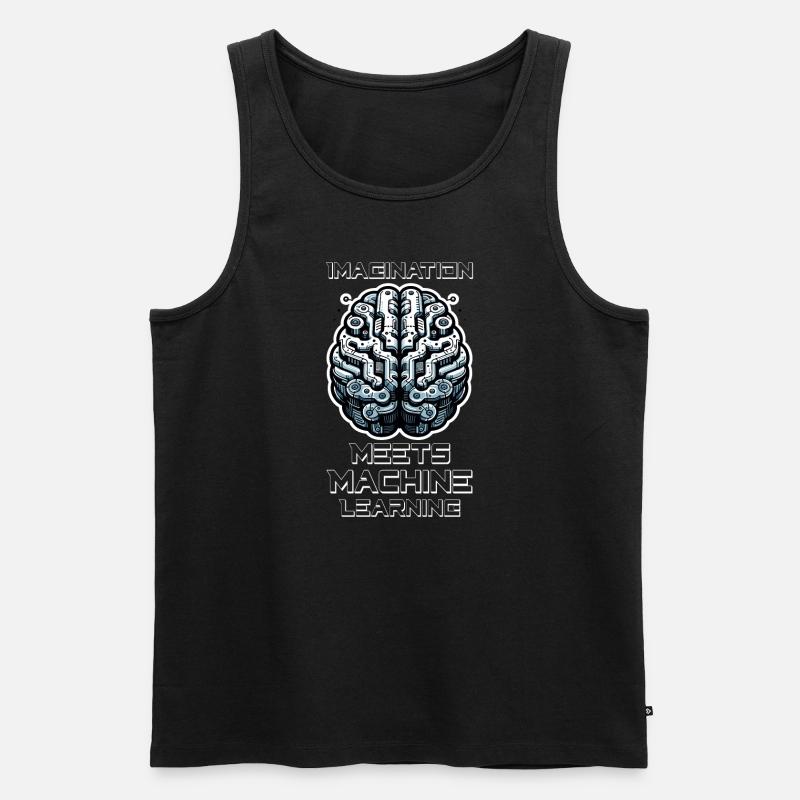 Artificial intelligence, machine learning, data - Men's Premium Organic Tank Top - black