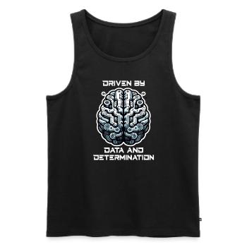 Artificial intelligence, machine learning, data - Men's Premium Organic Tank Top - black - Front - AI Model Male 178 light (178cm)