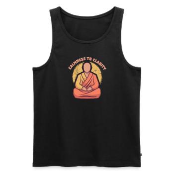 Yoga Mindfulness Practic Meditation Manifestation - Männer Premium Bio Tank Top - Schwarz - Vorne - AI Model Male 178 light (178cm)