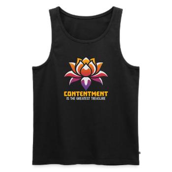 Yoga Mindfulness Practic Meditation Manifestation - Männer Premium Bio Tank Top - Schwarz - Vorne - AI Model Male 178 light (178cm)