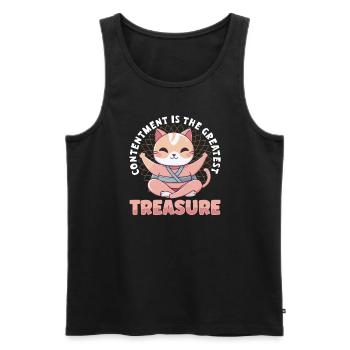 Yoga Mindfulness Practic Meditation Manifestation - Männer Premium Bio Tank Top - Schwarz - Vorne - AI Model Male 178 light (178cm)