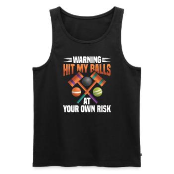 Croquet Mallet Croquet Club Croquet Player Croquet - Men's Premium Organic Tank Top - black - Front - AI Model Male 178 light (178cm)